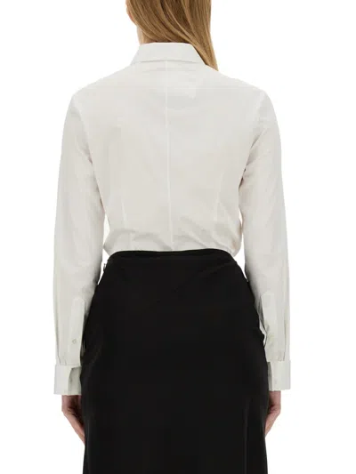 Helmut Lang Fitted Button-front Shirt In White