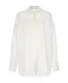 Helmut Lang Poplin Tuxedo Shirt In White