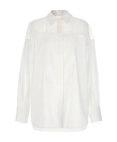 Helmut Lang Poplin Tuxedo Shirt In White
