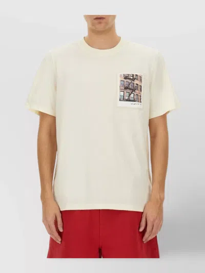 Helmut Lang Postcard Building Graphic Print T-shirt In White