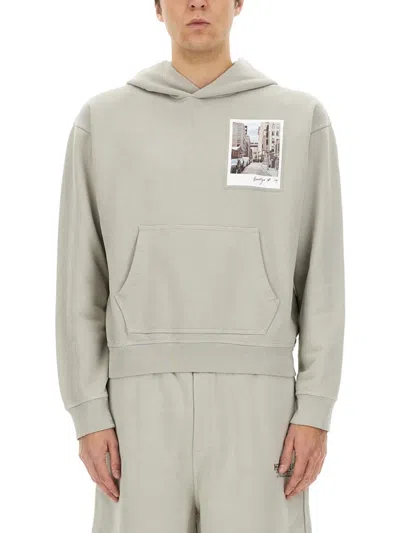 Helmut Lang "postcard" Hoodie In Gray