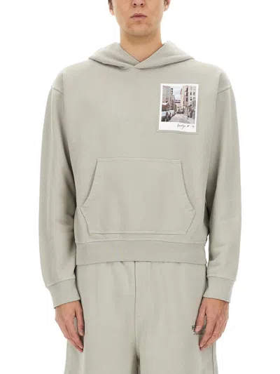 Helmut Lang "postcard" Hoodie In Grey