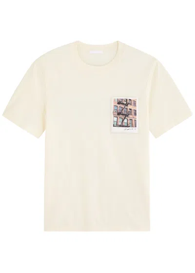Helmut Lang Postcard Building Graphic Print T-shirt In Neutral