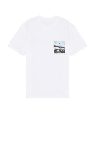 Helmut Lang New York Bridge Postcard T-shirt In White