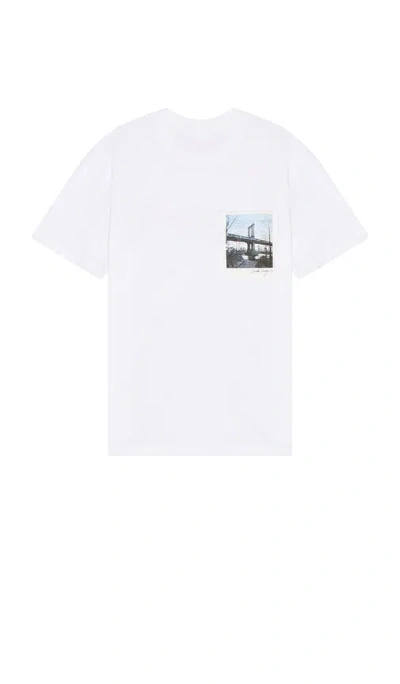Helmut Lang New York Bridge Postcard T-shirt In White