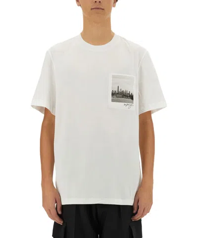 Helmut Lang Postcard Skyline T-shirt In White