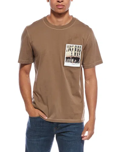Helmut Lang Postcard T-shirt In Brown