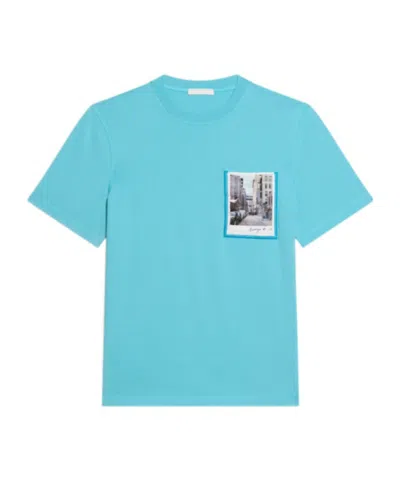 Helmut Lang Postcard Tee In Teal