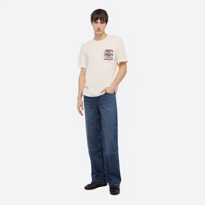 Helmut Lang Postcard Tee: Building In Antique White