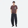 Helmut Lang Short Sleeve Pocket Postcard Tee In Brick