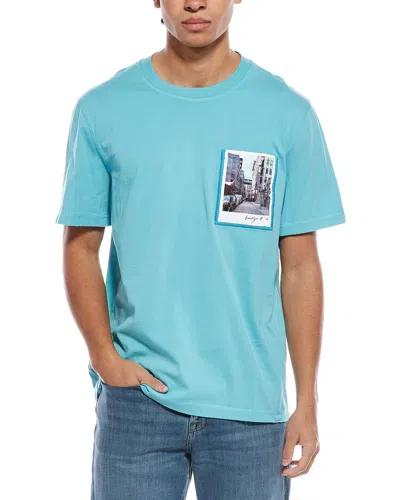 Helmut Lang Postcard T-shirt In Blue