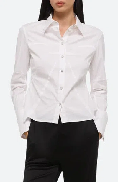 Helmut Lang Precis Bustier Shirt In White