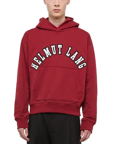Helmut Lang Prep Logo Hoodie In Red