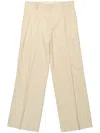 Helmut Lang Pressed-crease Straight Trousers In 中性色