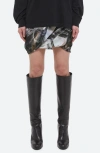 HELMUT LANG HELMUT LANG PRINT BUBBLE SILK MINISKIRT