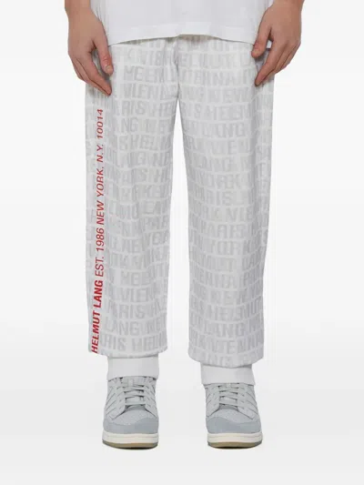 Helmut Lang Print Track Pants In White