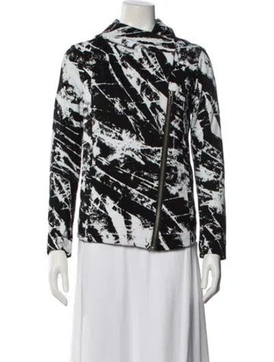 Pre-owned Helmut Lang Printed Biker Jacket In Black