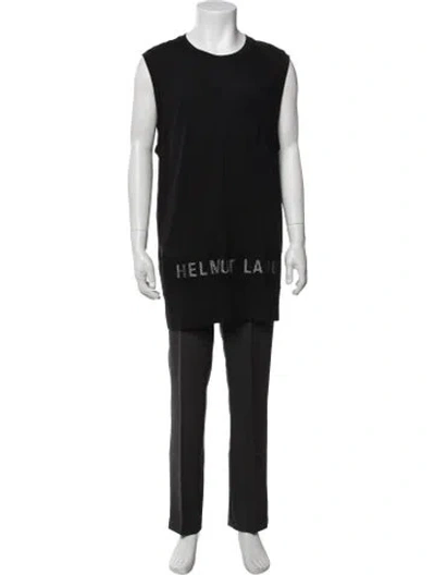 Pre-owned Helmut Lang Printed Crew Neck Tank In Gray