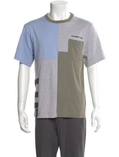 Pre-owned Helmut Lang Printed Crew Neck T-shirt In Gray