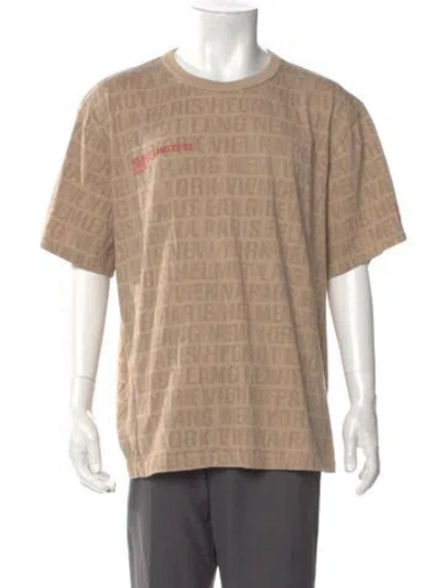 Pre-owned Helmut Lang Printed Crew Neck T-shirt In Neutral