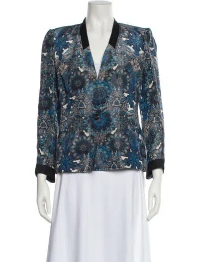 Pre-owned Helmut Lang Printed Evening Jacket In Blue