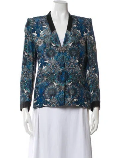 Pre-owned Helmut Lang Printed Jacket In Blue
