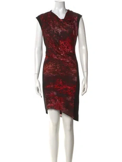 Pre-owned Helmut Lang Printed Knee-length Dress In Multi