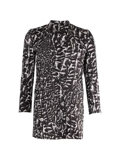 Pre-owned Helmut Lang Printed Linen Blazer In Black
