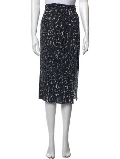 Pre-owned Helmut Lang Printed Midi Length Skirt In Black