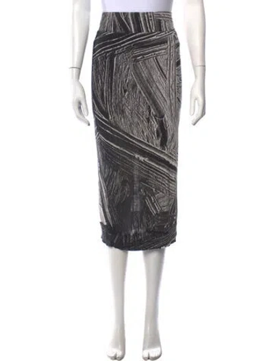 Pre-owned Helmut Lang Printed Midi Length Skirt In Grey
