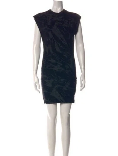 Pre-owned Helmut Lang Printed Mini Dress In Black