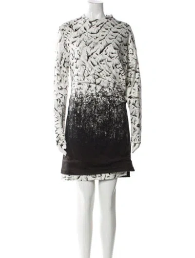 Pre-owned Helmut Lang Printed Mini Dress In Multi