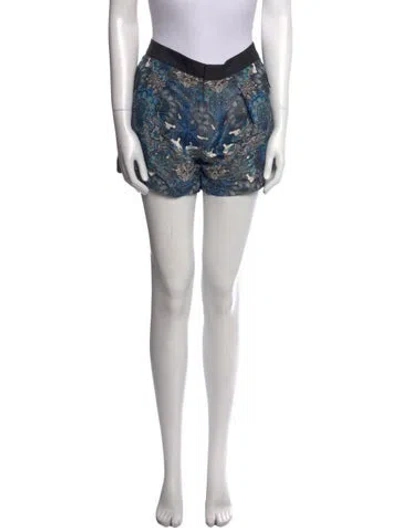 Pre-owned Helmut Lang Printed Mini Shorts In Blue