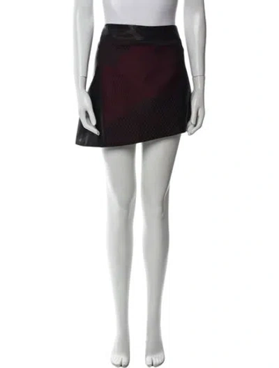 Pre-owned Helmut Lang Printed Mini Skirt In Brown