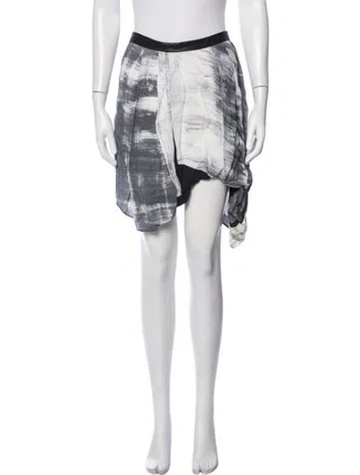 Pre-owned Helmut Lang Printed Mini Skirt In Grey