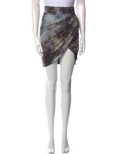 Pre-owned Helmut Lang Printed Mini Skirt In Neutral