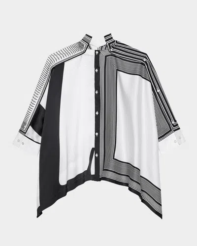 Helmut Lang Printed Scarf Top In Multi