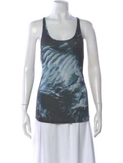 Pre-owned Helmut Lang Printed Scoop Neck Top In Multi