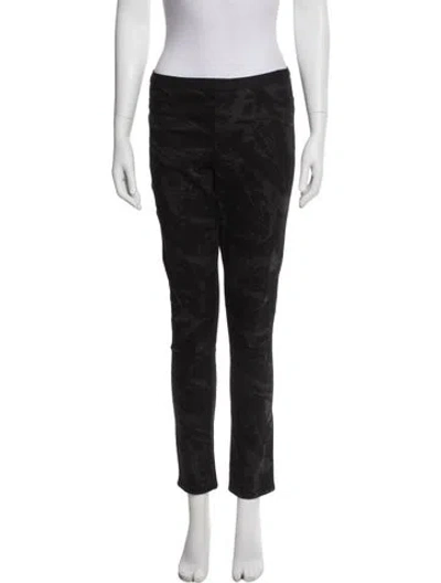 Pre-owned Helmut Lang Printed Skinny Leg Pants In Black
