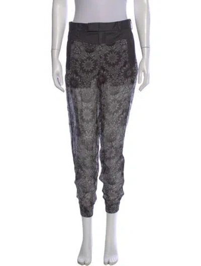 Pre-owned Helmut Lang Printed Skinny Leg Pants In Black