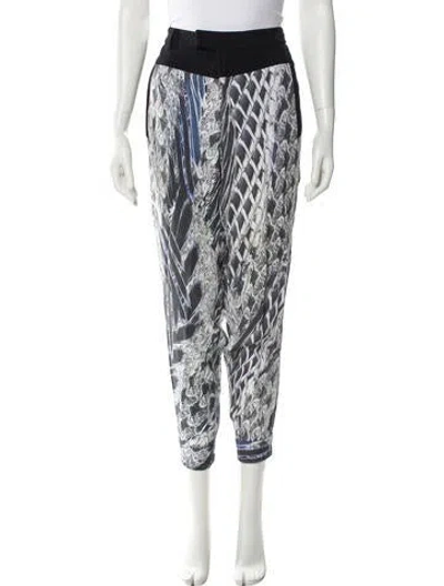 Pre-owned Helmut Lang Printed Straight Leg Pants In Black