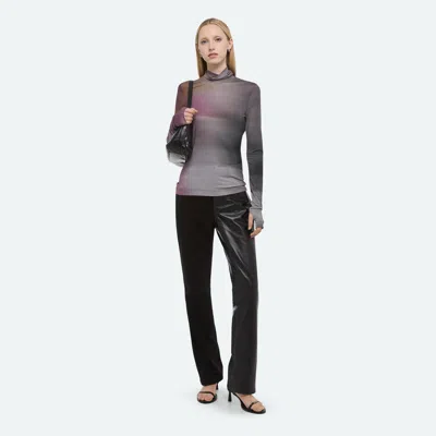 Helmut Lang Printed Turtleneck In Purple