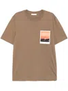 Helmut Lang Pstcard T-shirt In Brown