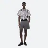 Helmut Lang Pull-on Car Shorts In Light Grey Melange