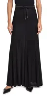 Helmut Lang Semi-transparent Maxi Skirt In Black