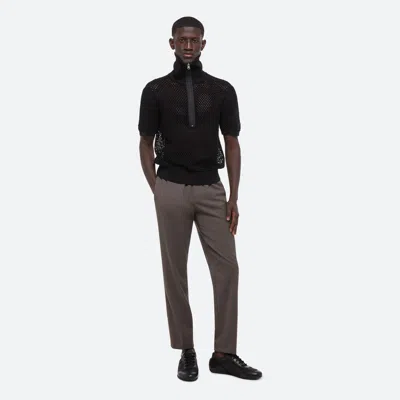 HELMUT LANG QUARTER-ZIP MESH SHIRT