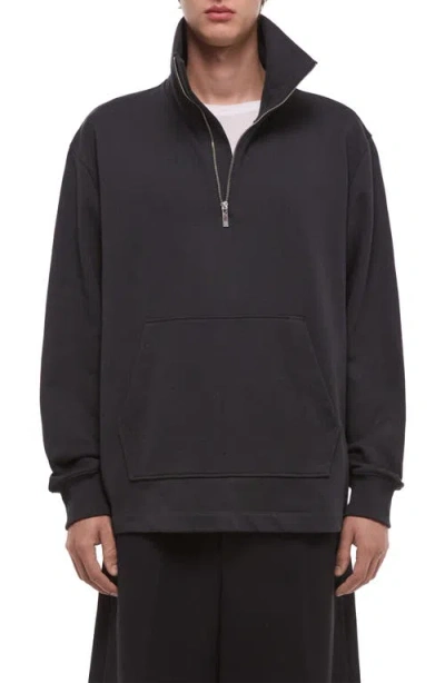 Helmut Lang Quarter Zip Sweatshirt In Gray