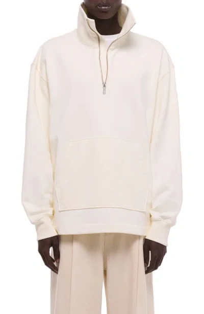 Helmut Lang Quarter Zip Sweatshirt In Neutral