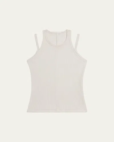 Helmut Lang Racer Strap Tank Top In White