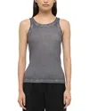 Helmut Lang Garment-dyed Racer Tank In Gunmetal